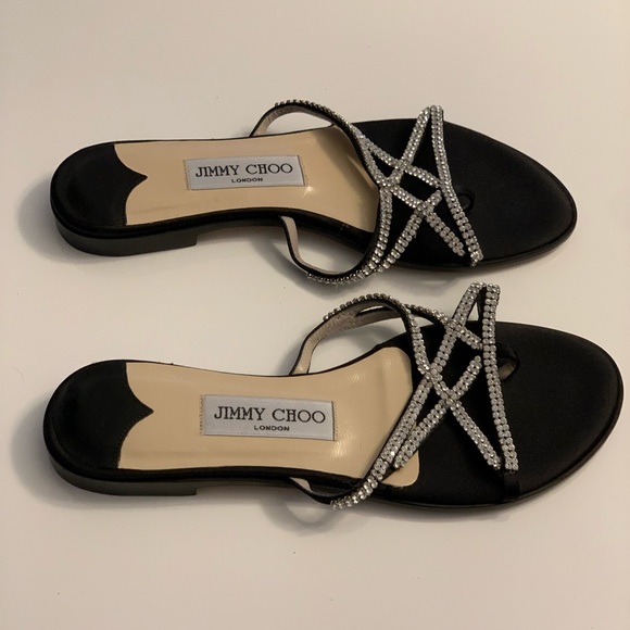Jimmy Choo rhinestone silk flat sandals
New 36.5 - Picture 2 of 4
